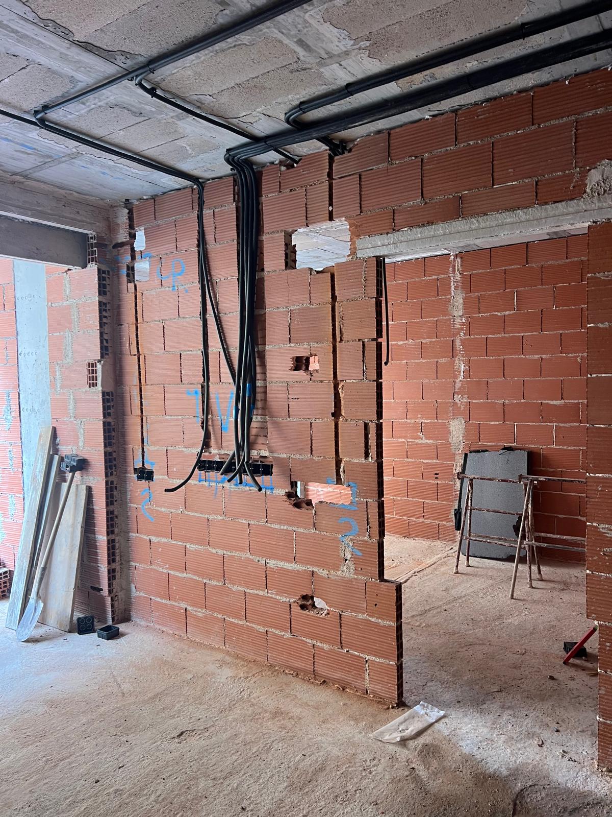 ELECTRICAL AND PLUMBING INSTALLATION WORKS ARE BEING CARRIED OUT THROUGHOUT THE HOUSE.
