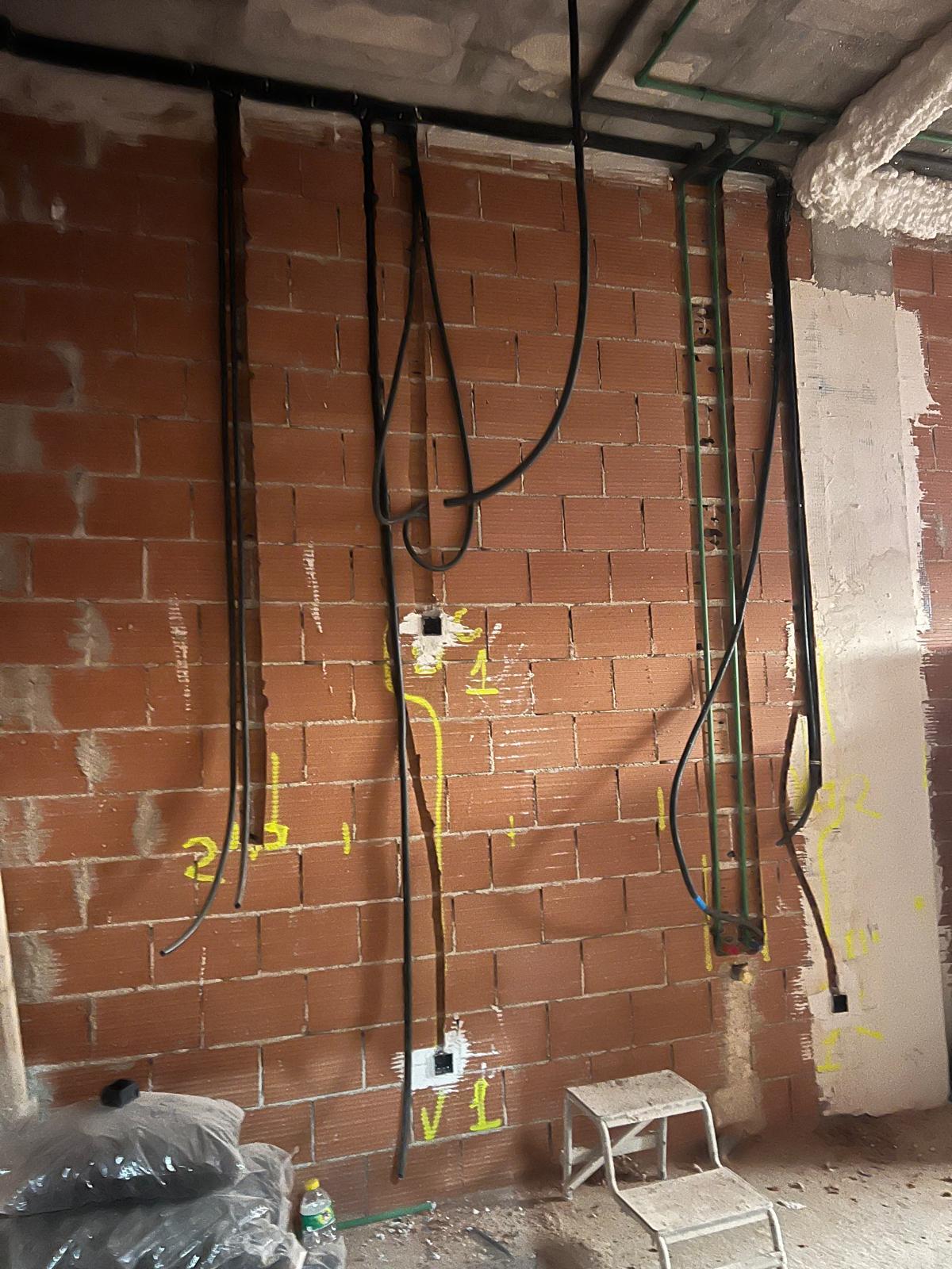 ELECTRICAL AND PLUMBING INSTALLATION WORKS ARE BEING CARRIED OUT THROUGHOUT THE HOUSE.